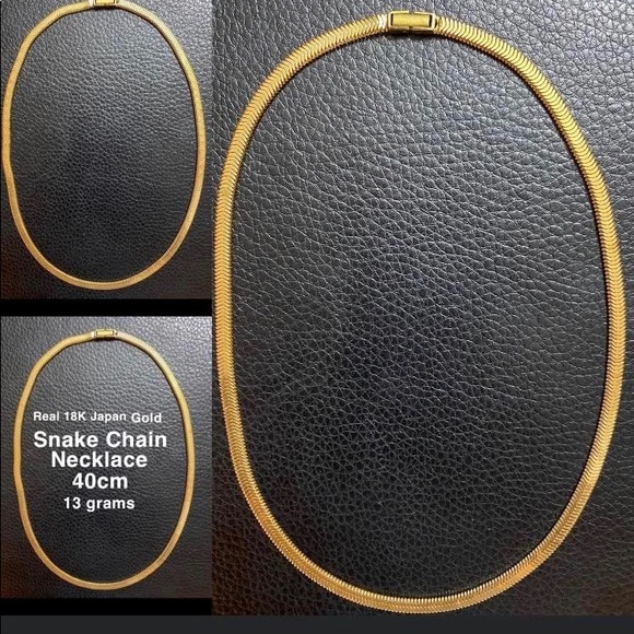 REAL SOLID JAPAN YELLOW GOLD NECKLACE - Picture 10 of 12